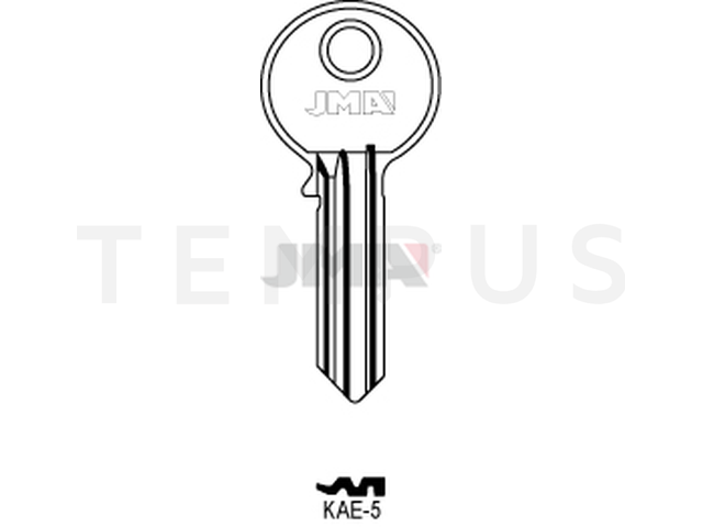 KAE-5 Cilindričan ključ (Silca KLE3R / Errebi KAL1R) 13305