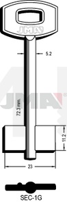 JMA SEC-1G Kasa ključ (Silca 5SCM2 / Errebi 1SEM1)