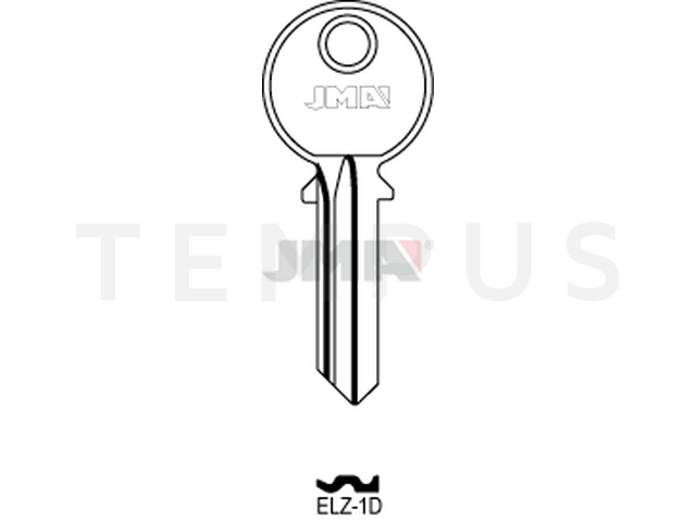 ELZ-1D Cilindričan ključ (Silca EL1 / Errebi EZ5D) 12904