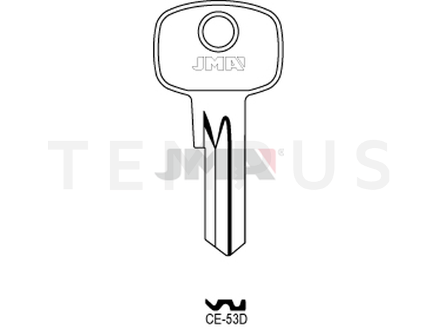 CE-53D Cilindričan ključ (Silca CE41 / Errebi CE4DN) 12682