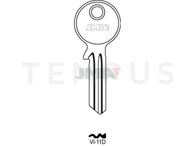 VI-11D Cilindričan ključ (Silca VI5 / Errebi V7) 14043