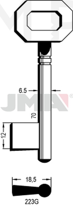 JMA 223G Kasa ključ (Silca 5601 / Errebi 11G65)