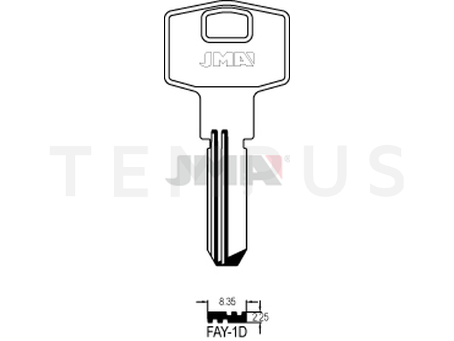 FAY-1D Specijalan ključ (Silca FY1R / Errebi FAY2R) 12982