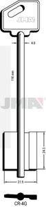 JMA CR-4G Kasa ključ (Silca 5R16, RLN / Errebi 2CR19, 2CR6)
