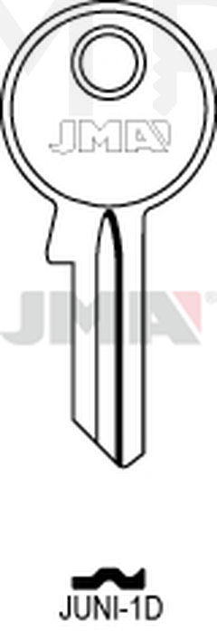 JMA JUNI-1D Cilindričan ključ (Silca JU1 / Errebi JN4)