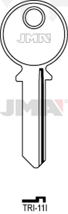 JMA TRI-11I Cilindričan ključ (Silca TL3R / Errebi TR7)