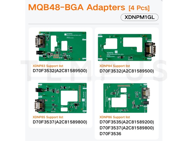 XHORSE MQB SOLDER FREE AD - XDNPM3GL SET ADAPTERA 13 KOMADA 19964
