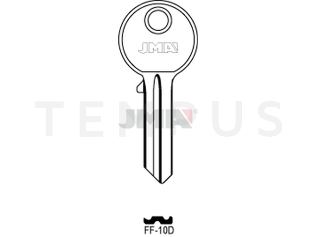 FF-10D Cilindričan ključ (Silca FF8 / Errebi FF5D) 13027