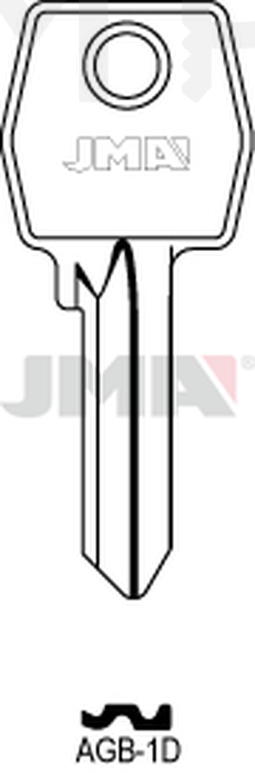 JMA AGB-1D Cilindričan ključ (Silca AGB1 / Errebi AGB5D )