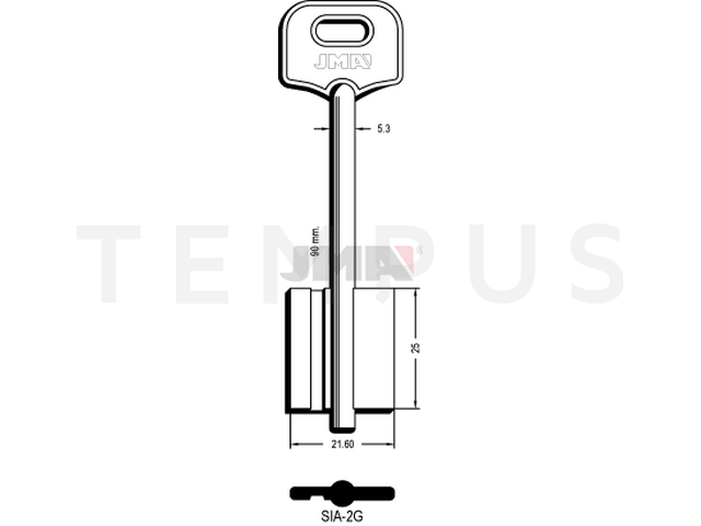 SIA-2G Kasa ključ (Silca 5SAS3 / Errebi 2SAS3) 13682