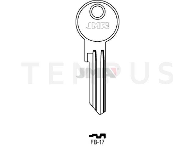 FB-17 Cilindričan ključ (Silca FB19RX / Errebi F26RL) 12991