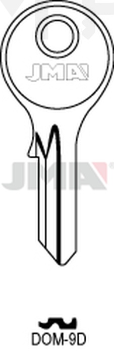 JMA DOM-9D Cilindričan ključ (Silca DM2 / Errebi DM7)