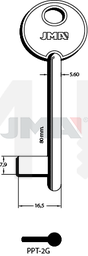 JMA PPT-2G Kasa ključ (Silca 6P1MP / Errebi PP27M)
