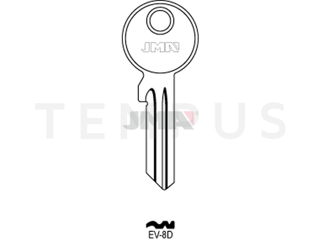 EV-8D Cilindričan ključ (Silca EV4X / Errebi EV5D1) 12955