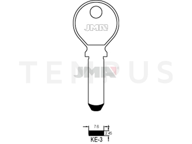 Jma KE-3 kl.ks2 Specijalan ključ (Silca KE3 / Errebi KC2) 13322