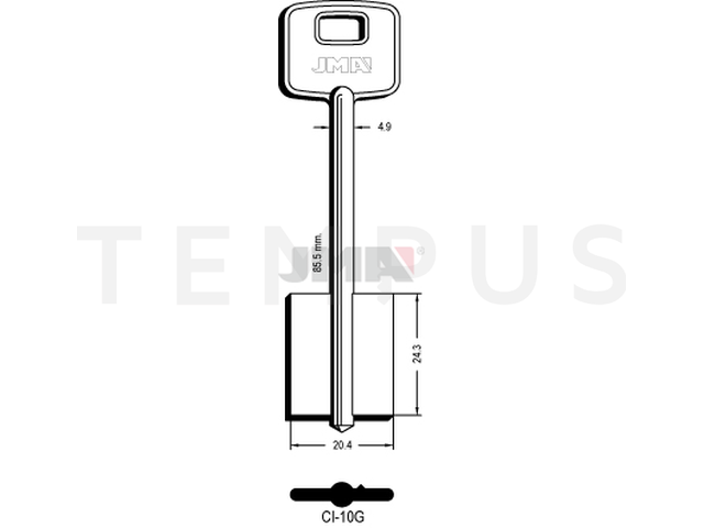 CI-10G Kasa ključ (Silca 5CS1 / Errebi 2CI4R) 12703