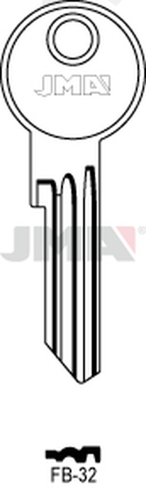 JMA FB-32 Cilindričan ključ (Silca FB21RX / Errebi F41RL)