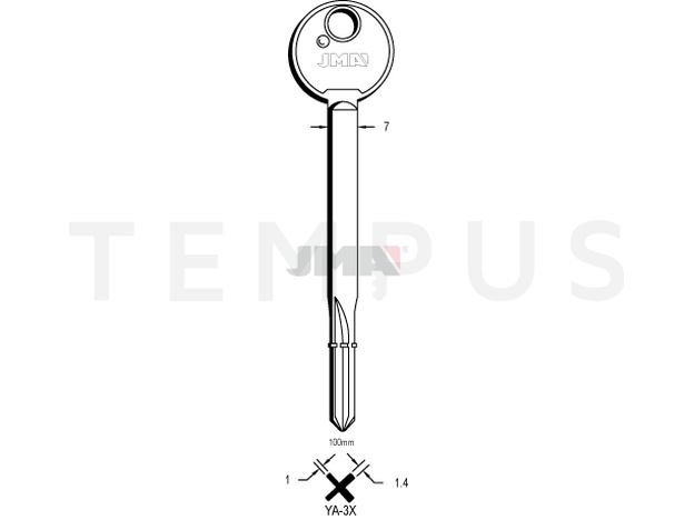 Jma YA-3X Krstasti ključ (Silca XY3 / Errebi BYX100) 14106
