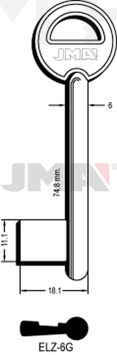 JMA ELZ-6G Kasa ključ (Errebi 65EZ6)