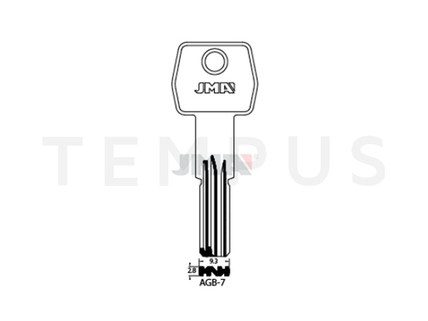 AGB-7 Specijalan ključ (Silca AGB9 / Errebi AGB10)