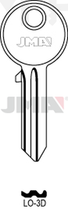 JMA LO-3D Cilindričan ključ (Silca CS24 / Errebi LOG6)