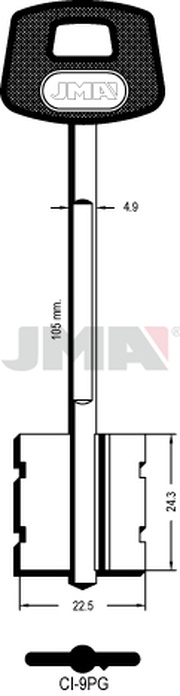 JMA CI-9PG Kasa ključ (Silca 5CS12P / Errebi 2CI9P97)