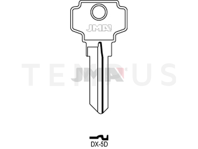 DX-5D Cilindričan ključ (Silca DX1 / Errebi D5D) 12897