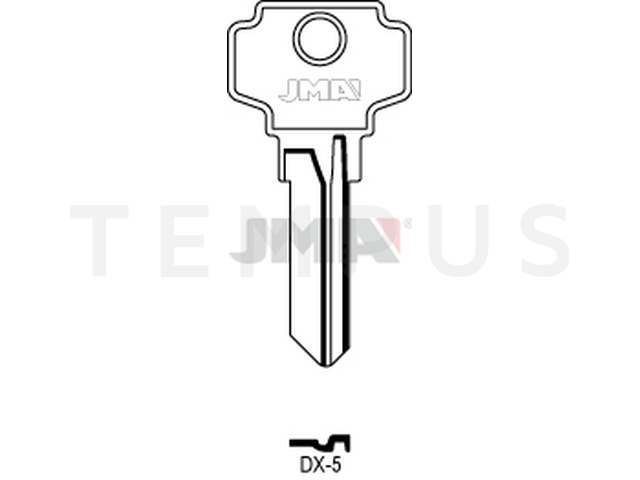 DX-5 Cilindričan ključ (Silca DX1R / Errebi D5S) 12896