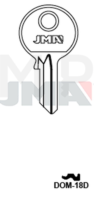 JMA DOM-18D Cilindričan ključ (Silca DM11 / Errebi DM13)