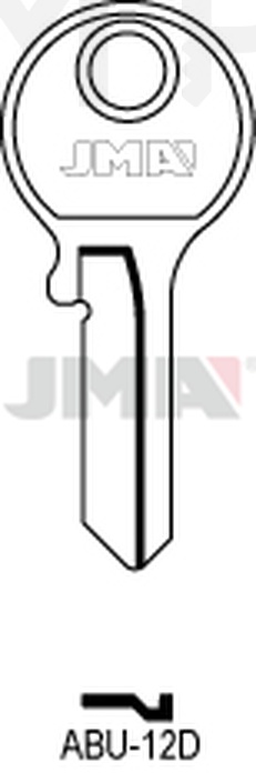 JMA ABU-12D Cilindričan ključ (Silca AB13R  / Errebi AU13R )