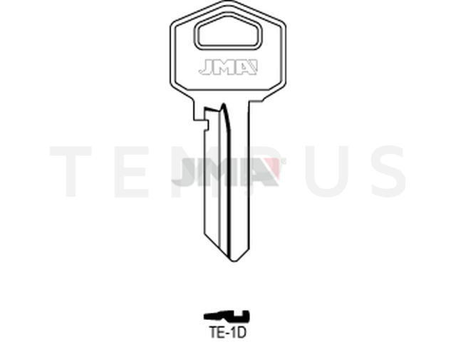 TE-1D Cilindričan ključ (Silca TE1R / Errebi TS6) 13742