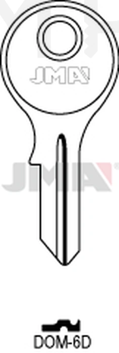 JMA DOM-6D Cilindričan ključ (Silca DM4, DM19 / Errebi DM10, DM24)