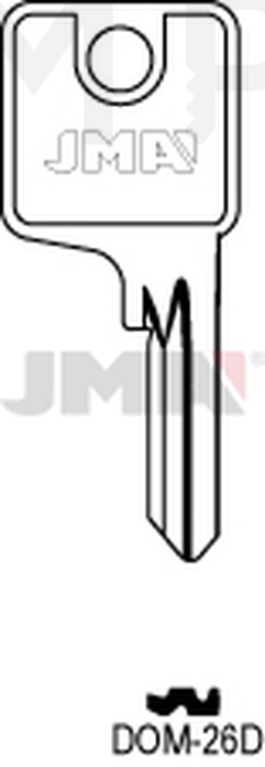 JMA DOM-26D Cilindričan ključ (Silca DM63 / Errebi DM36)