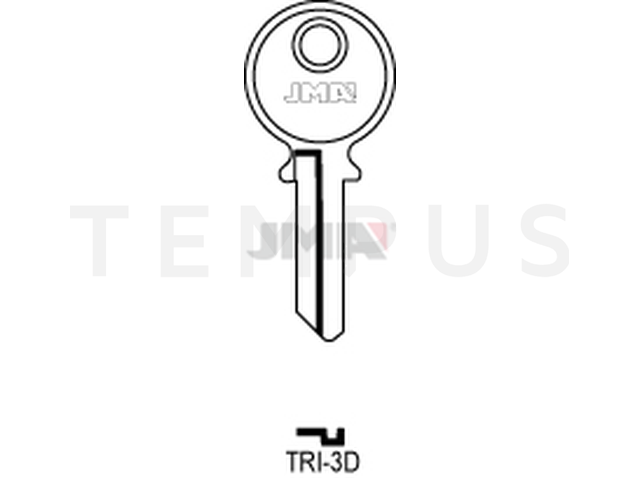 TRI-3D Cilindričan ključ (Silca TL9 / Errebi TR9R) 13961