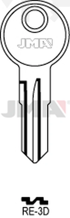 JMA RE-3D Cilindričan ključ (Silca REN3R / Errebi RN10R)