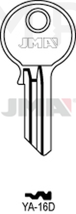 JMA YA-16D Cilindričan ključ (Silca YA15 / Errebi YG4)