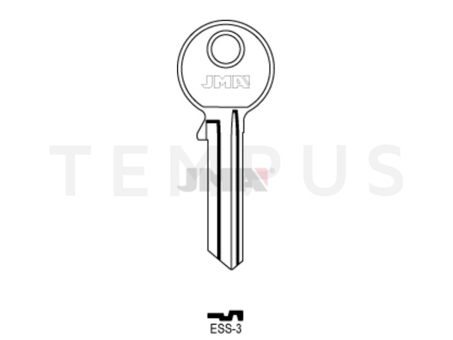 ESS-3 Cilindričan ključ (Silca BAB6R / Errebi ESS6M) 20411