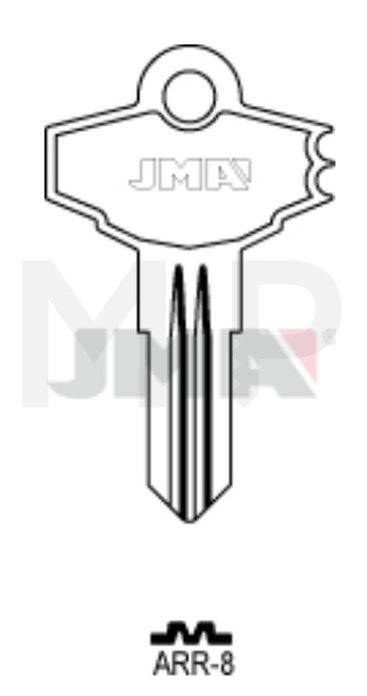 JMA ARR-8 Cilindričan ključ (Silca AW4 / Errebi AW4)