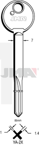 JMA YA-2X Krstasti ključ (Silca XY2 / Errebi BYX85)