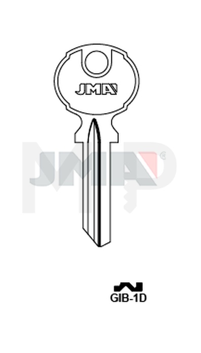 JMA GIB-1D Cilindričan ključ (Silca GN1 / Errebi GI1)