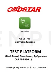 OBDSTAR aktivacija TEST PLATFORM (Dash board, Gear, Lever, A/C Panele - Car ABS BSG...)