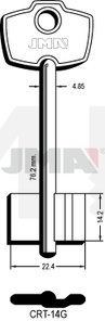 JMA CRT-14G Kasa ključ (Silca CN / Errebi 1C5 )