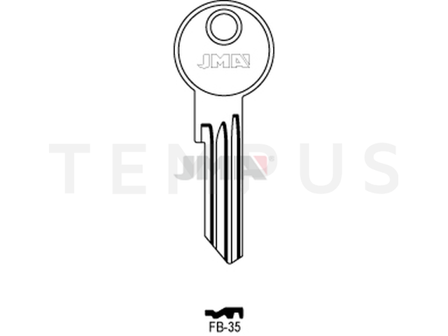 FB-35 Cilindričan ključ (Silca FB22RX / Errebi F42RL) 13011