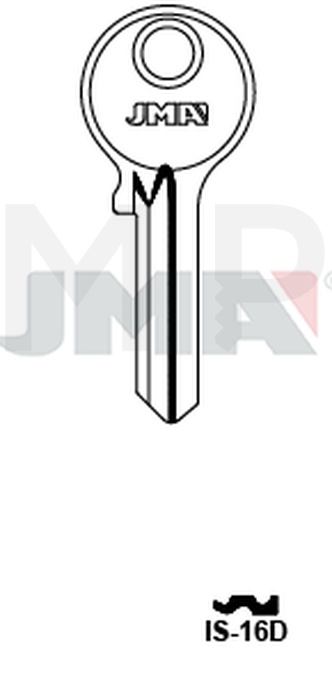 JMA IS-16D Cilindričan ključ (Silca IE3 / Errebi I3)