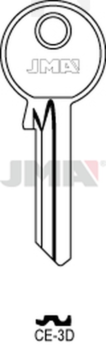 JMA CE-3D Cilindričan ključ (Silca CE6 / Errebi CE6PD)