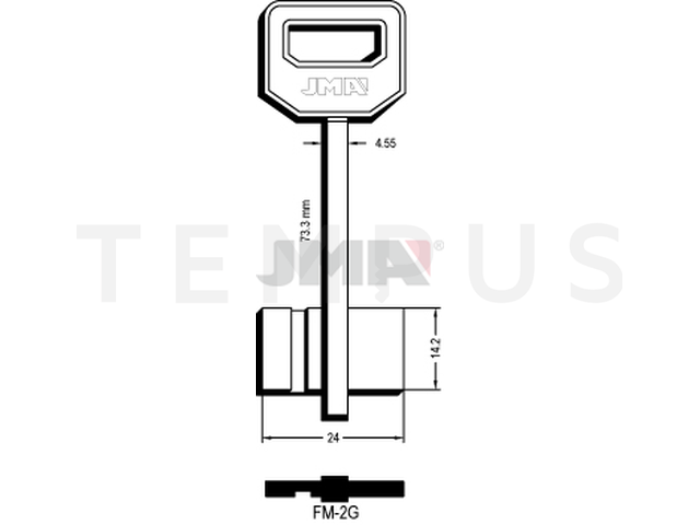 FM-2G Kasa ključ (Silca FQN / Errebi 1FM2) 13059
