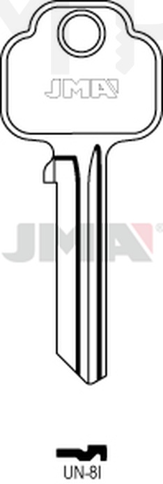 JMA UN-8I Cilindričan ključ (Silca UNI32R / Errebi UN25S)