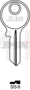 JMA SIS-6 Cilindričan ključ (Silca SS3 / Errebi AA14PD)