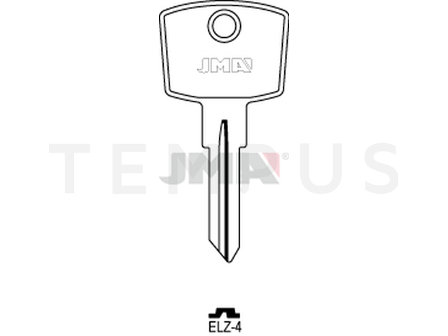 ELZ-4 Cilindričan ključ (Silca EL6 / Errebi EZ6) 12910