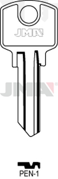 JMA PEN-1 Cilindričan ključ (Silca BZ2R / Errebi PNZ1S)